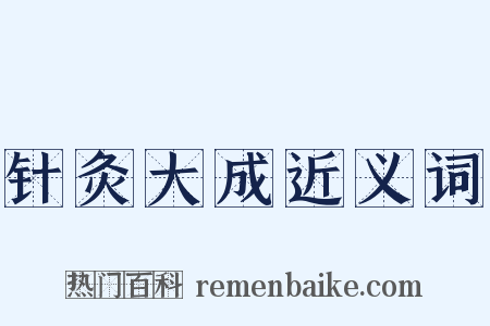 针灸大成近义词是什么意思的图片